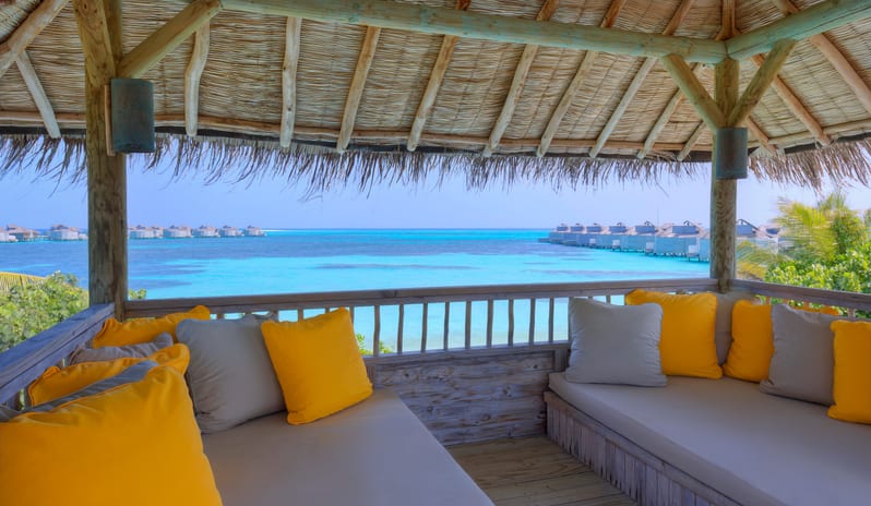 Two-Bedroom Lagoon Beach Villa with Pool viewing deck